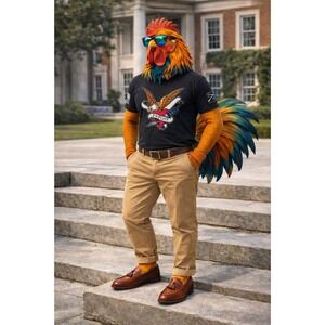 Grunt Style Black Tee with American eagle patriot sailor Jerry tattoo style